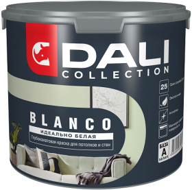 Краска Антибликовая Dali Collection Blanco 2.5л для Стен и Потолков, Идеально Белая / Дали Бланко