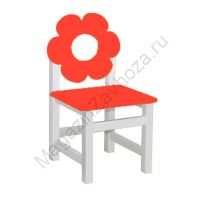 Стул МДФ нерегулируемый 54 ЦВЕТОК Красный