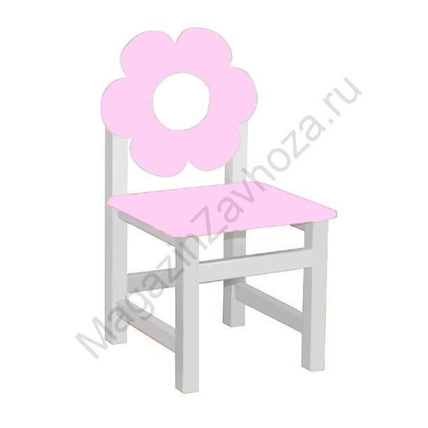 Стул МДФ нерегулируемый 54 ЦВЕТОК розовый