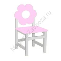 Стул МДФ нерегулируемый 54 ЦВЕТОК розовый
