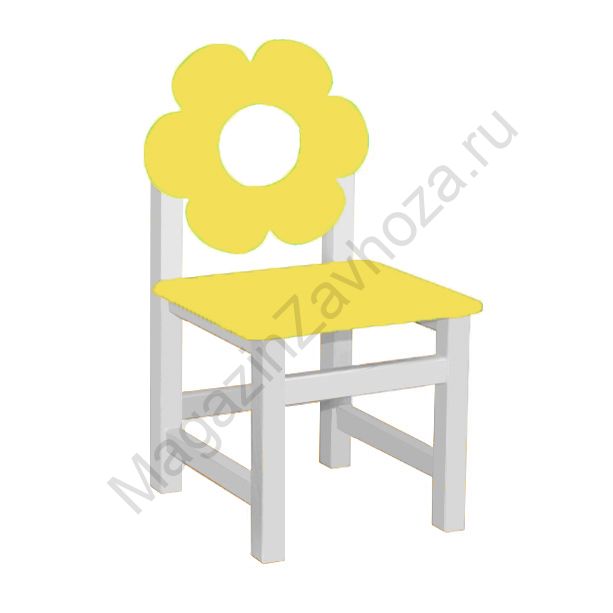Стул МДФ нерегулируемый 54 ЦВЕТОК жёлтый