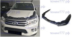 Накладки по краям капота, 3 части для Hilux 8 до 08.2020 года