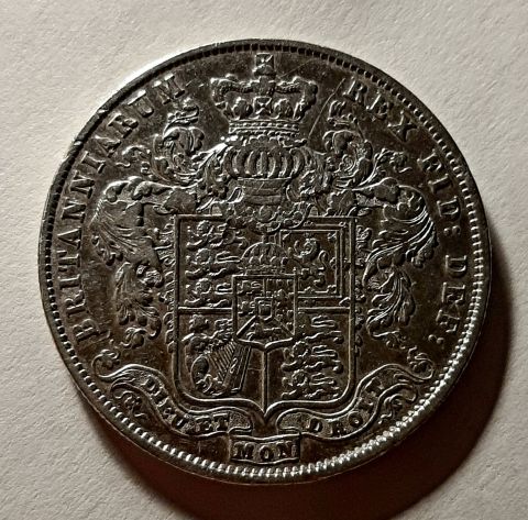 1/2 кроны 1825 Великобритания AUNC