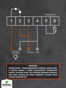 Терморегулятор/термостат универсальный с функцией нагрева и охлаждения Рингдер (Ringder) RC-114M 30А