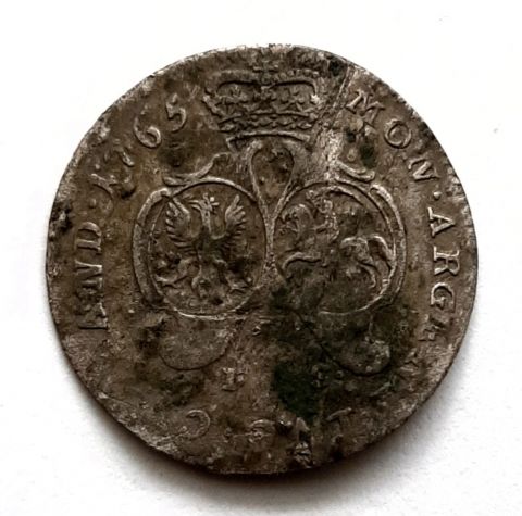 3 гроша 1765 Курляндия RARE R4 AUNC Российская империя