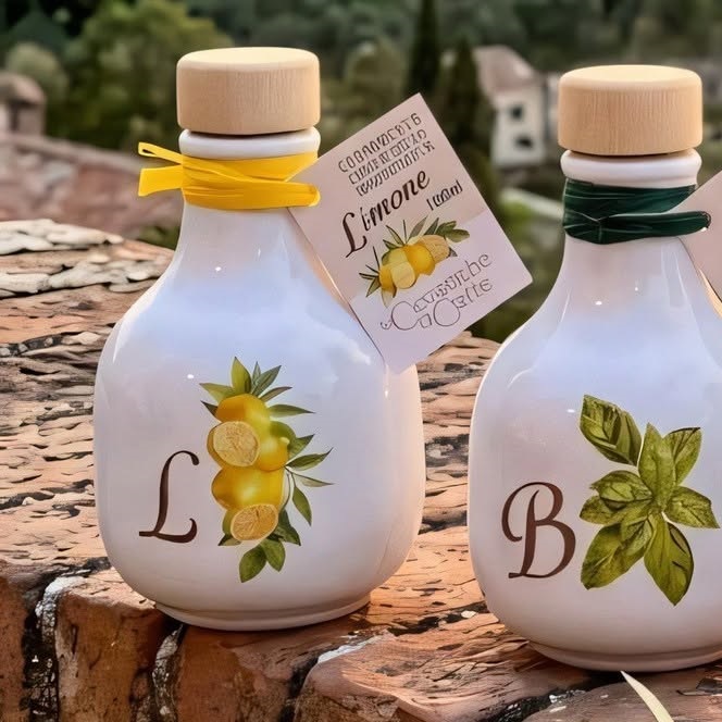 Масло оливковое с лимоном керамика 100 мл, Olio EVO al limone Ceramica 100 ml