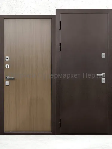 Входная дверь 11 см Термо Букле графит Грецкий орех