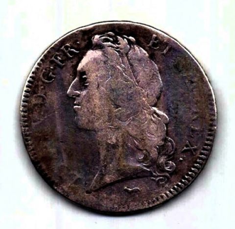 1 экю 1742 Франция Война 1740-1748 Редкий год