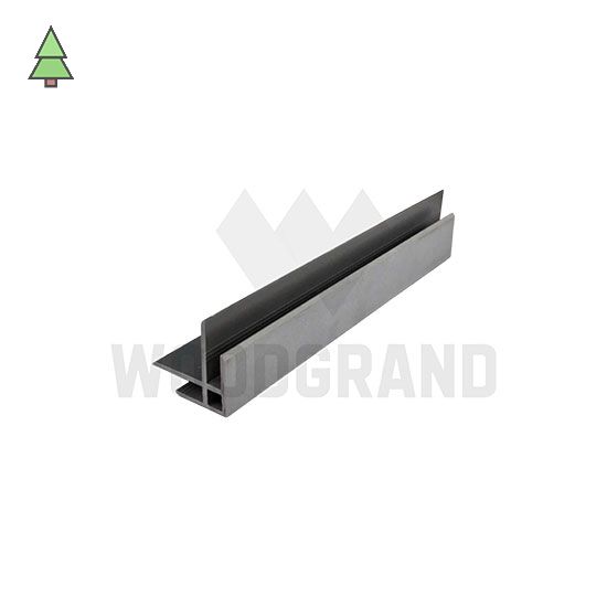 Угол соединительный для фасада из МПК WoodGrand 75*75 мм Grigio