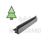 Угол соединительный для фасада из МПК WoodGrand 75*75 мм Grigio