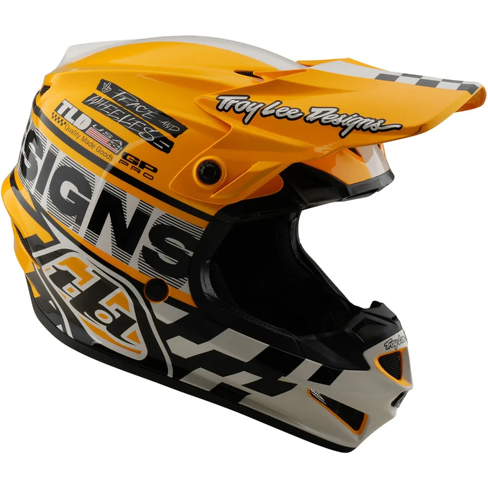 Troy Lee Designs GP Pro Fifty-50 White/Gold шлем для мотокросса и эндуро