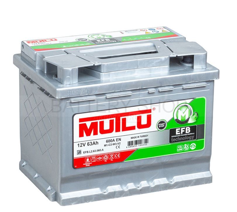 MUTLU EFB 63 Ah 600 A обр. поляр.