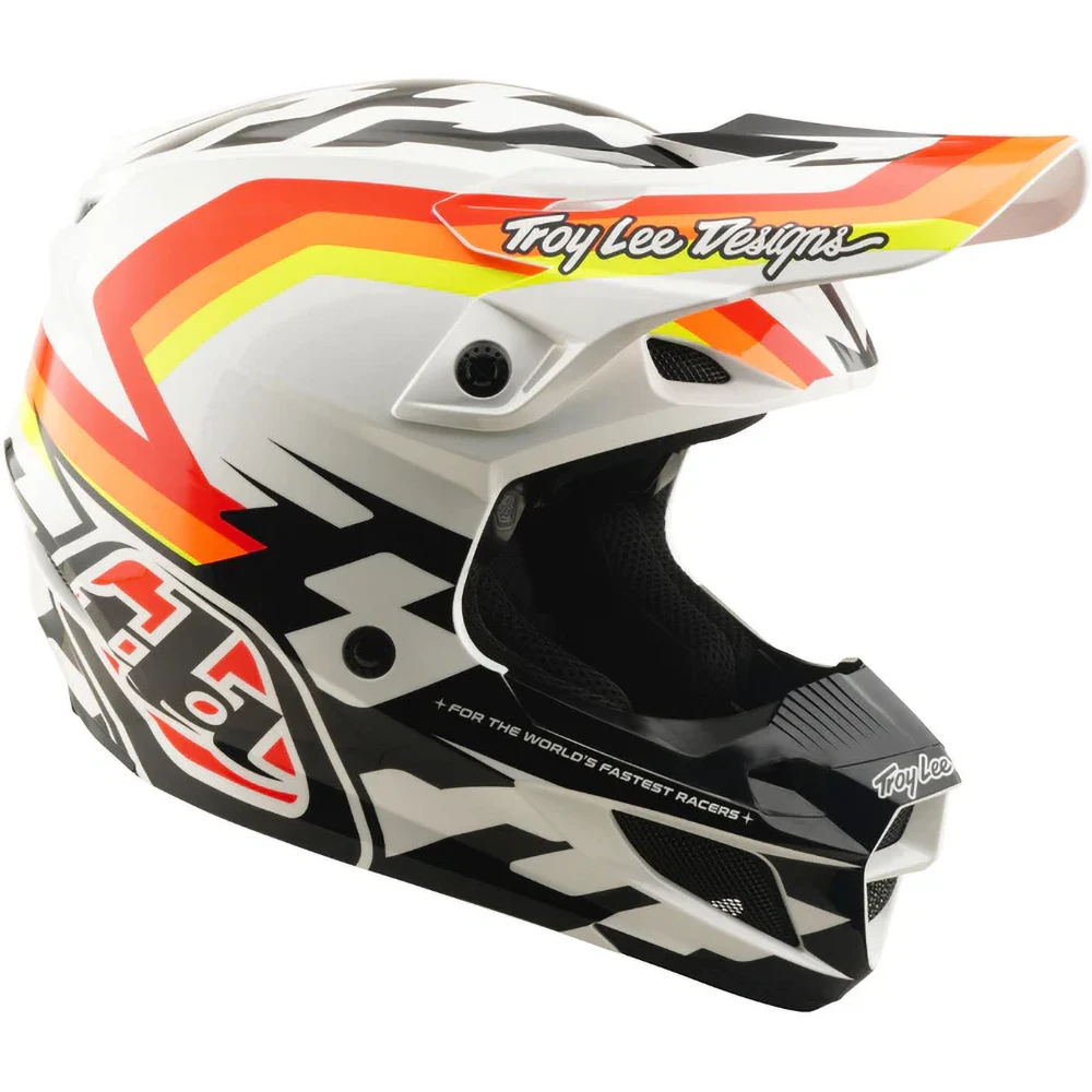 Troy Lee Designs SE5 Polycarbonate MIPS Dash Orange шлем для мотокросса и эндуро
