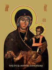 Жизнеподательница икона Богородицы печатная (холст на дереве)