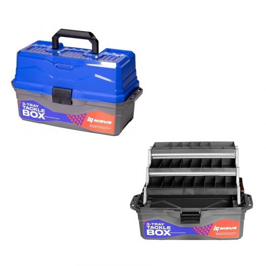 Ящик для снастей Tackle Box 44.5*22*25см NISUS синий (N-TB-3-B)