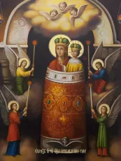 Прибавление ума икона Богородицы печатная (холст на дереве)