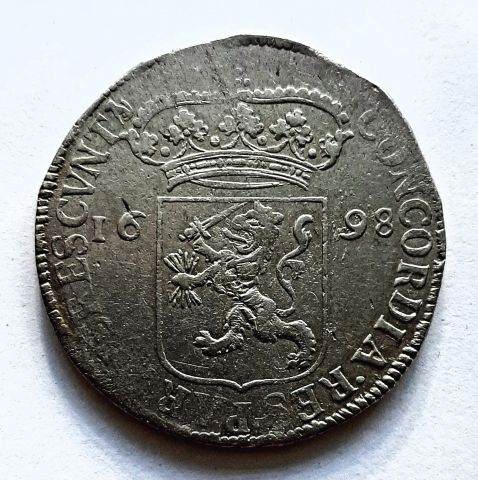 1 дукат 1 талер 1698 Девентер RARE Нидерланды UNC MS Редкость