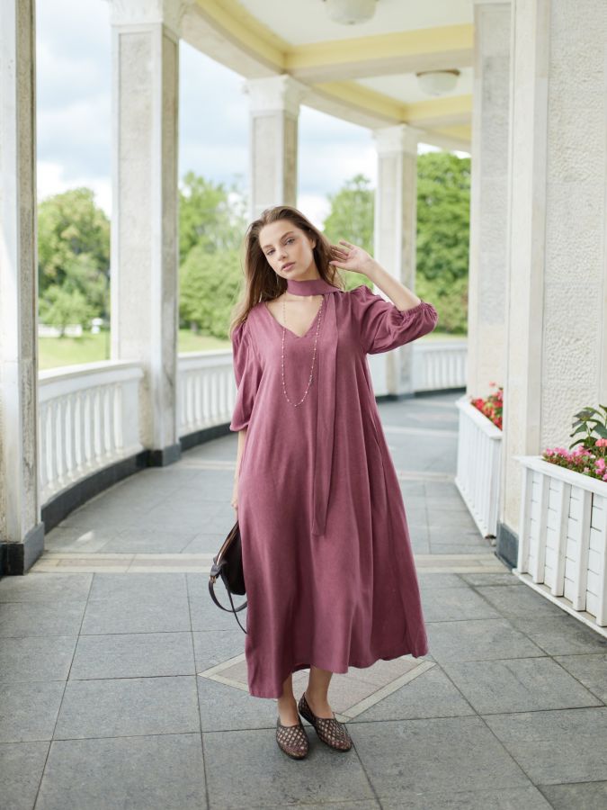Платье Sera брусничное
