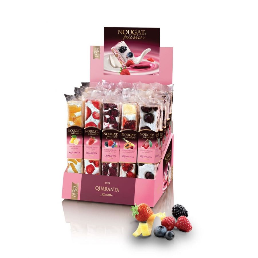 Торроне с клубничным кремом 100 г, Torrone con la crema di fragola, Quaranta, 100 g