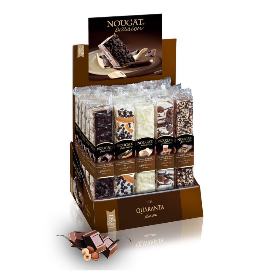 Торроне с ромовым изюмом 100 г, Torrene con cioccolato fondente e uvetta al rum, Quaranta, 100 g