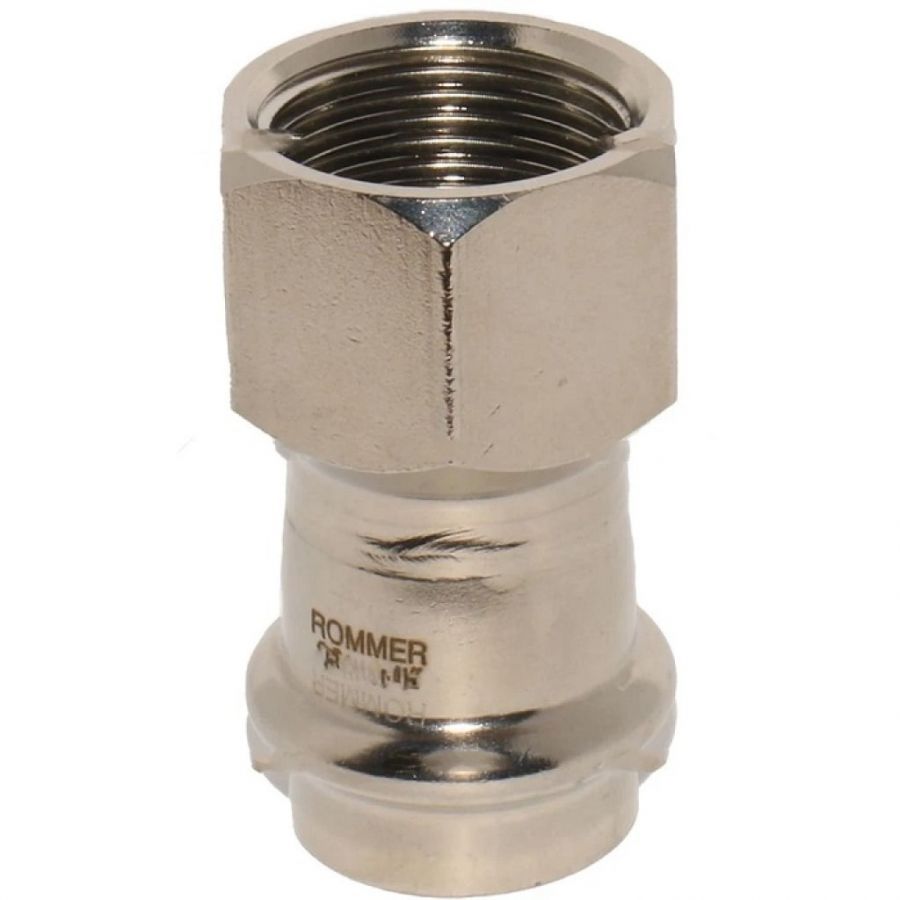 Муфта Rommer из нержавеющей стали с ВР резьбой 28х3/4" мм