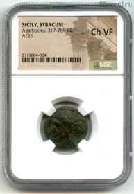 Сицилия Сиракузы Агафокл АЕ21 317-289 до н.э.