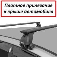 Багажник на крышу Honda Stream (RN6–9; 2006-2014), Lux, черные крыловидные дуги