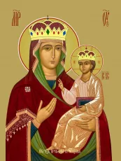 Крупецкая икона божьей матери печатная (холст на дереве)