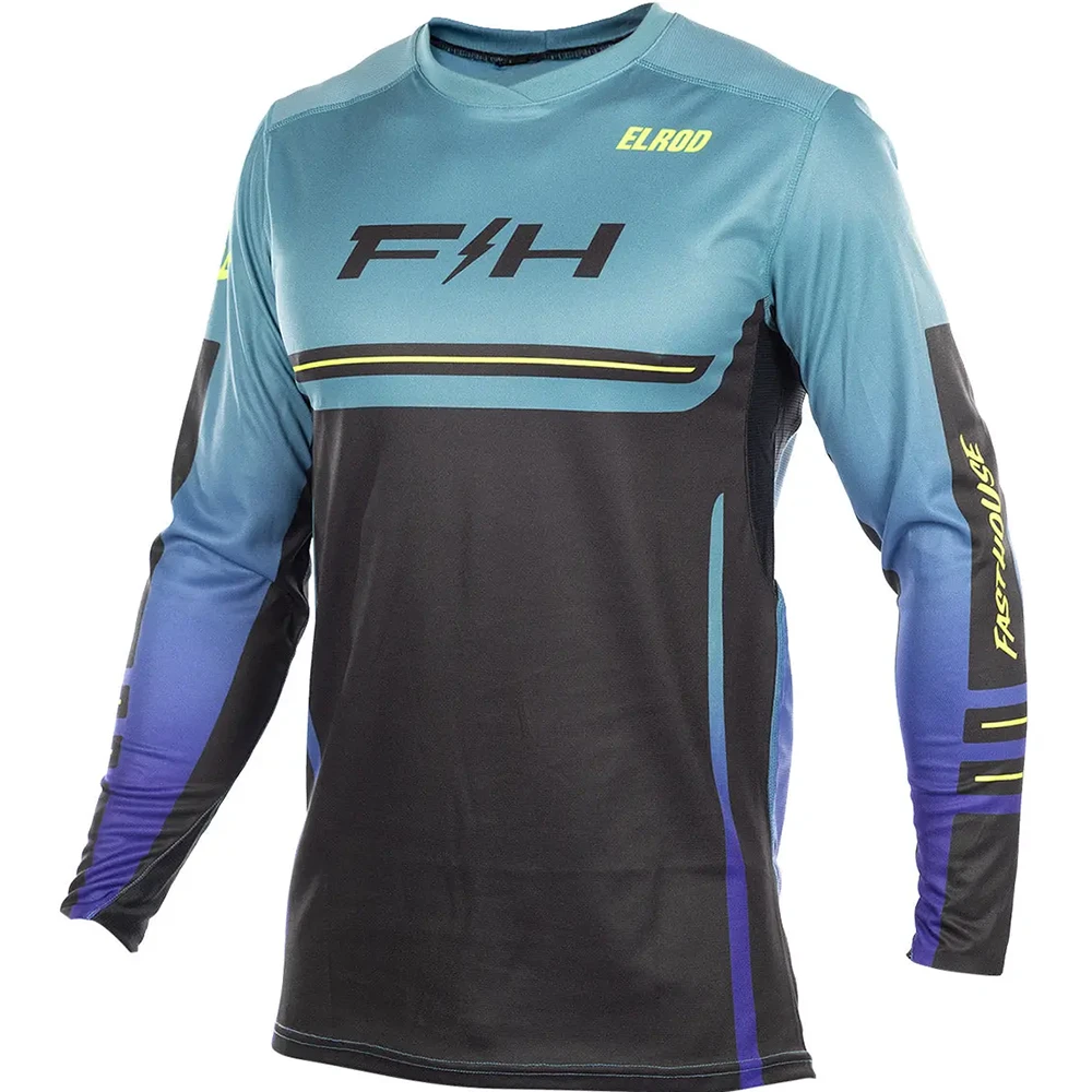 FastHouse Elrod React LS Light Indigo/Black джерси для мотокросса
