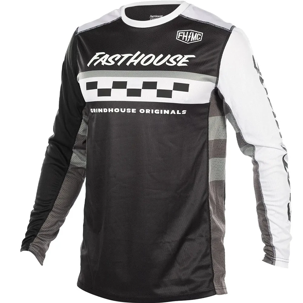 FastHouse Grindhouse Atomic LS Black/Gray джерси для мотокросса