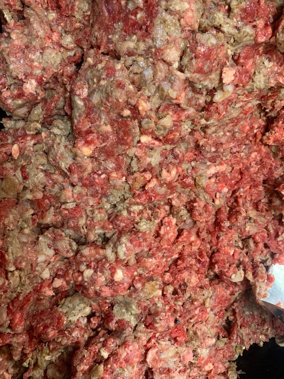 Фарш из обрези говяжьей и рубца бараньего