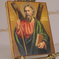 Рукописная икона Андрей Первозванный 13х16 см (масло)