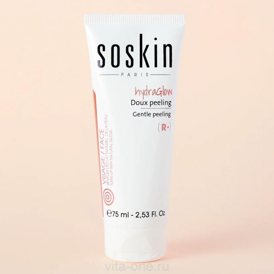 Крем-эксфолиант для всех типов кожи Hydraglow SOSKIN Gentle peeling 75 мл