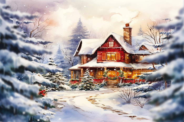 Фон стена "Winter-time №1"