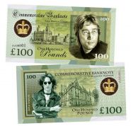 100 Pounds (фунтов) - Джон Леннон (John Winston Lennon. England). Памятная банкнота. UNC Oz ЯМ WB