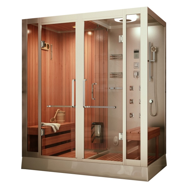 Изображение Душевая кабина Frank F918 L 180х130 с финской сауной