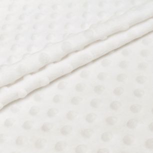 Плюш (велюр) Minky dot bubble (минки) сливочный 50х40 см.