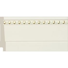 Багет Cosca Плинтус 90 Белый с Золотом B1090/WG2 Д240хШ1.5хВ9см   / Коска.