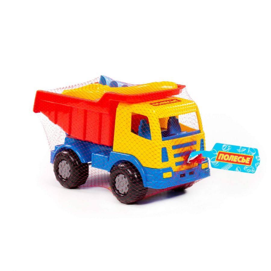 Набор №369: "Мираж", автомобиль-самосвал + лопатка №5, формочки (краб №1 + ракушка №1)