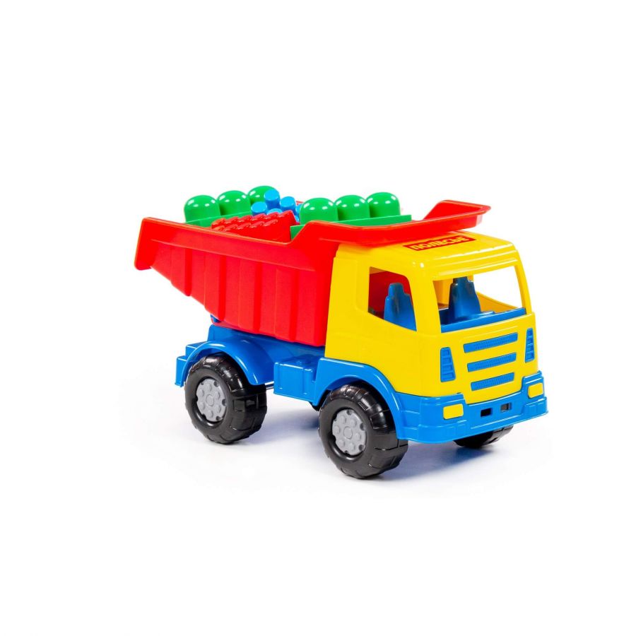 Набор №186: "Мираж", автомобиль-самосвал + конструктор "Супер-Микс" (18 элементов)