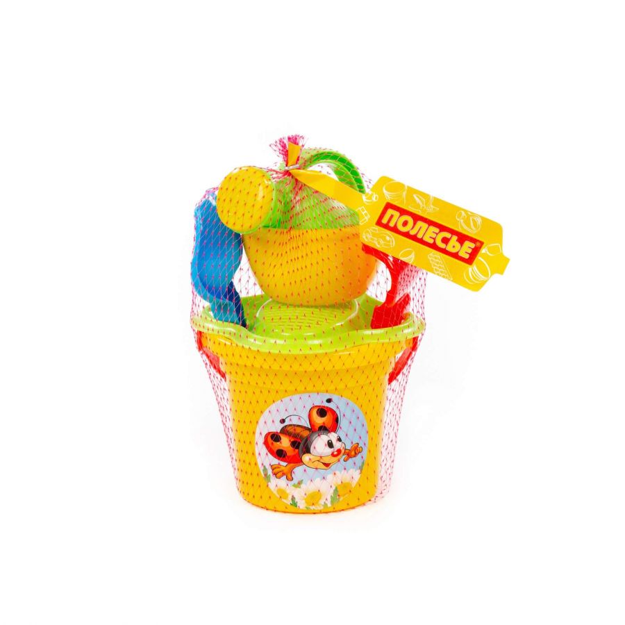 Набор №240: ведро малое, ситечко-цветок, совок №2, грабельки №2, лейка малая №3