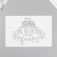 Трафарет пластиковый "Life is Better"16х24 см