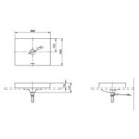 Раковина Toto TR 60 L4716RE#XW Белая схема 6