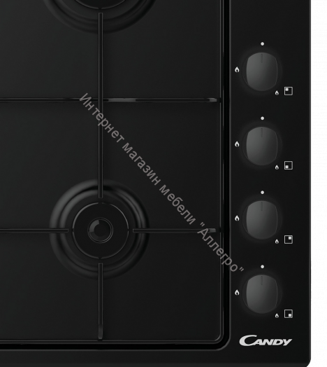 Газовая варочная панель Candy CHW6BLB черный