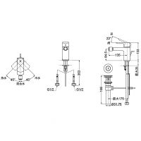 Смеситель для биде Toto Jewelhex TRG02301R схема 2