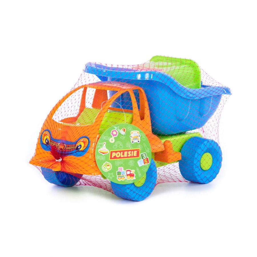 Набор №56: "Муравей", автомобиль-самосвал + ведро-крепость малое, лопатка малая №3, грабельки малые №3