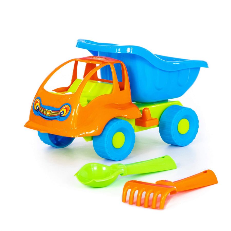 Набор №51: "Муравей", автомобиль-самосвал + совок №2, грабельки №2