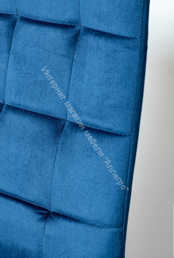 Кухонный стул "DC 4032B" Синий велюр/опоры чёрные (G062-49)