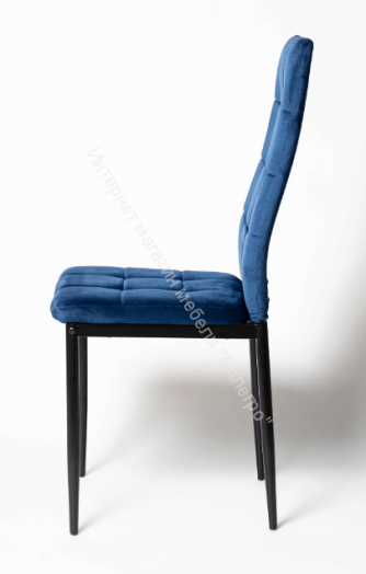 Кухонный стул "DC 4032B" Синий велюр/опоры чёрные (G062-49)