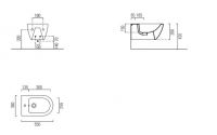 Подвесное биде GSI Pura 55х36 8865104 схема 2